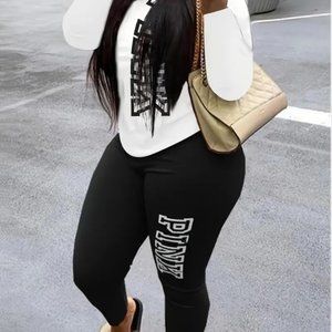 Plus Size Long Sleeve Top & Legging Set
